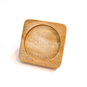 Sous-verre carré en teck écologique, durable, sans peinture ni vernis, sans danger pour les aliments, halal, personnalisable pour la cuisine - Product Image 3
