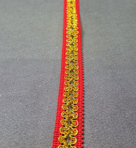 Dentelle crochetée rouge dorée de haute qualité pour vêtements, chaussures, sacs - Décoration de mode nuptiale écologique soluble dans l'eau - Product Image 2