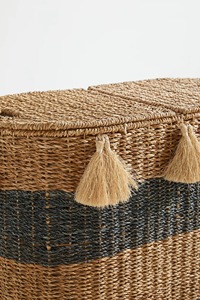 Seagrass <b>Hamper</b> <b>Basket</b> Handwoven Handmade Storage <b>Basket</b> Wholesale eco-friendly Made Viet Nam - Product Image 2