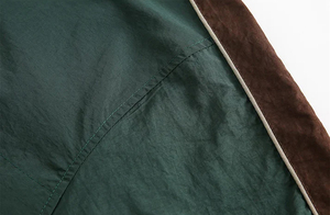 Men's <b>Vintage</b> Canvas Stand Collar Polyester SoftShell Windproof <b>Windbreaker</b> Jackets Zip-up Oversized Streetwear OEM Service - Product Image 3