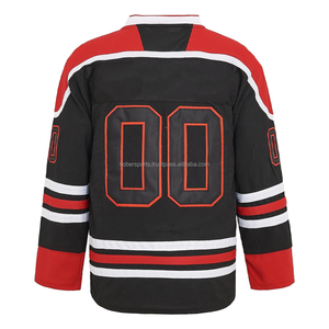 Maillot de hockey sur glace personnalisé 2026 respirant pour hommes et femmes S-5XL, écologique, séchage rapide, antibactérien, 100% polyester, nom brodé - Product Image 2
