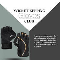 Gants de gardien de but de cricket professionnels de haute qualité, personnalisés, en cuir PU durable, légers, ajustement universel, pour l'extérieur