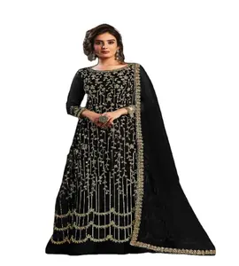 Hot Selling Heavy Faux Georgette with Embroidery and Fancy Sequence Work and Foil Work Women Salwar Kameez