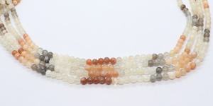 Perles rondes en pierre de lune naturelle multicolores 5,5-6 mm, perles rondes en pierre de lune multicolores 13 pouces pour bijoux - Product Image 2