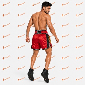 Pantalones Cortos de Muay Thai 100% Poliéster 170 GSM Satén Sublimado Ligeros Transpirables de Secado Rápido Antiencogimiento Unisex - Product Image 5