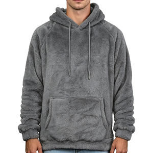Sudadera con Capucha de Forro Polar Sherpa Cálida para Hombre y Mujer, Suave y Afelpada, para Invierno, con Bolsillo, Logotipo Personalizado, Ecológica, Venta al por Mayor - Product Image 3