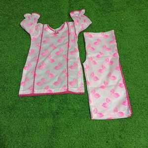 Costumes Shalwar Kameez en soie décontractés pour femmes de haute qualité, nouvelle tendance, manches longues, coupe ample élégante, tenues de mariage, costumes pour petites filles - Product Image 1