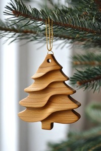 <b>Wooden</b> <b>Christmas</b> <b>Tree</b> Table Decor Carved Holiday Ornament Freestanding Festive Decoration for Home Decor - Product Image 4