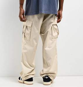 Pantalones Deportivos de Felpa para Hombre, Estilo Cargo, Cintura Media, Corte Holgado, Pierna Ancha, Mezcla de Algodón Ecológico - Product Image 4