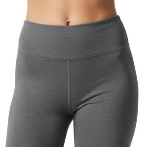 Women Mid Waist <b>Tummy</b> <b>Control</b> Gym Leggings Polyester/Cotton Quick Dry Breathable Eco-Friendly Lightweight Summer Activewear - Product Image 5