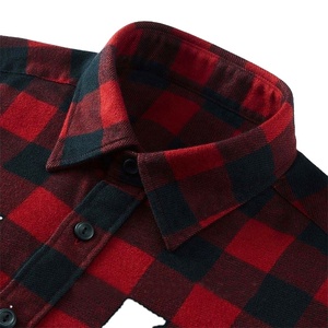 Camisa clásica a cuadros de franela a cuadros para hombre, camisas informales de algodón de manga larga con botones, 2 bolsillos en el pecho, puños ajustables, transpirables - Product Image 4