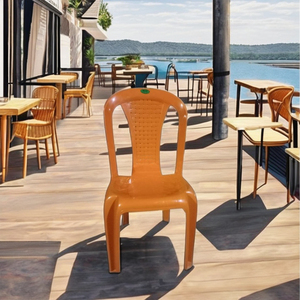 Silla de comedor de plástico puro sin brazos de alta resistencia, diseño moderno para comedor u hotel, compras en línea en India - Product Image 4