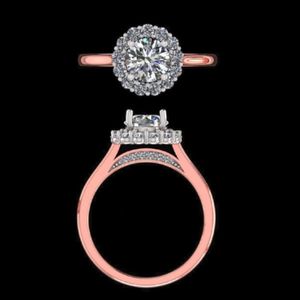 แหวนหมั้นเพชรทรงกลม 1.62 กะรัต ได้รับการรับรองจาก IGI ประดับเพชรรอบวง แหวนแต่งงานลายดอกไม้ทองคำขาว 14K 18K สำหรับผู้หญิง เครื่องประดับชั้นดี - Product Image 3