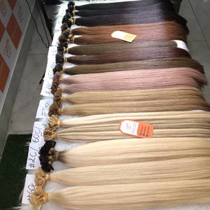 Meilleure vente luxe Remy Extensions de cheveux pointe plate droite vietnamienne kératine faisceaux de cheveux Machine Double trame 8-34 pouces beaucoup - Product Image 5