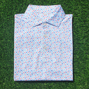Chemise de golf pour homme, taille plus, respirante, impression numérique personnalisée avec logo OEM - Product Image 2