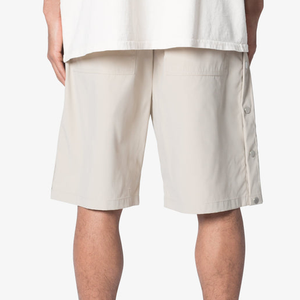 Shorts en coton pour hommes, style streetwear vintage, avec logo personnalisé, imprimé délavé au soleil et strass, pour l'été – Vente en gros directe fabricant - Product Image 2