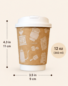 Eco Friendly Biodegradable Single Wall Paper Coffee Cup with Lid for Party Takeaway Beverage Use <b>Bulk</b> Supply Modern - Product Image 3