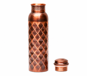 Antique <b>Copper</b> Double Wall Portable 950ml Pure <b>Copper</b> Ayurvedic <b>Drinking</b> <b>Bottle</b> for Outdoor & Home Use - Product Image 3