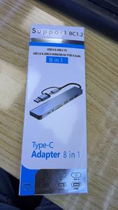 ฮับ USB 8 พอร์ต อะแดปเตอร์แปลง USB C แบบหลายพอร์ต วัสดุอะลูมิเนียมอัลลอย พร้อมช่องอ่านการ์ด SD TF และช่องเสียบเสียง 3.5 มม. สำหรับแล็ปท็อป - Product Image 4