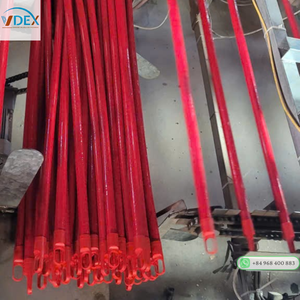 120cm*2.2cm Straight Eucalyptus Wooden Broom Handle PVC Color Coated with Screw - Product Image 4