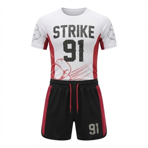 Fight Club 13 MMA Kit Unisex Black Blue Sublimation Print Eco-Friendly Four-Way Stretch Moisture Wicking Athletic Shorts T-<b>Shirt</b> - Product Image 2