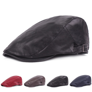 Casquette en cuir pour la marche en extérieur, style Ivy, avec logo personnalisé OEM, fermeture réglable, absorbant la transpiration, pour le sport quotidien, jeunes et adultes - Product Image 1