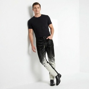<b>Mens</b> Cowhide <b>Leather</b> Straight Canvas Casual Pants Premium <b>Trousers</b> Modern Everyday Wear Private Label Factory Direct OEM - Product Image 1
