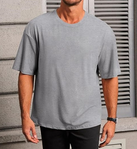 Wholesale Eco-Friendly Breathable Men's Oversized Printed Blank T-Shirt Plain Dyed 400GSM Streetwear Oversize T-Shirts - Product Image 3