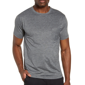 Wholesale High Quality 100% Cotton Plain Blank Front Custom Men's Short Sleeve <b>T</b>-<b>Shirt</b> Garment <b>Pocket</b> Breathable Quick-Dry OEM - Product Image 2