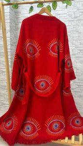 Túnica Blanca de Algodón con Bordado de Ojo de Diablo, Estilo Kimono, para Mujer Musulmana, Manga Larga, Vestido Kaftan, 2026 - Product Image 2