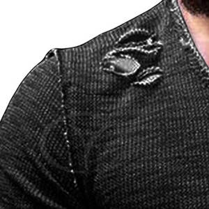 Camiseta Casual para Hombre, Estilo Deportivo, Talla Grande, Camiseta Casual de Algodón para Hombre, Proveedor de Camisetas con Efecto Desgastado en Talla Adulto - Product Image 3