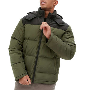 Chaqueta de Plumón Personalizada con Logotipo OEM de Alta Calidad, Chaqueta Gruesa con Capucha para Hombre, Chaqueta Bomber Brillante de Invierno Personalizada para Hombre - Product Image 1