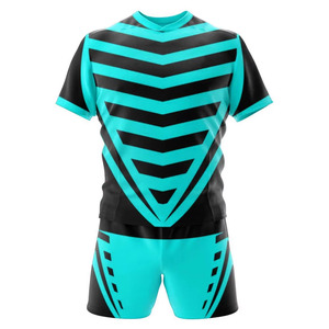 Ensemble de maillots de rugby personnalisés respirants avec design par sublimation, série équipe, club, uniforme de sport pour jeunes et adultes - Product Image 4