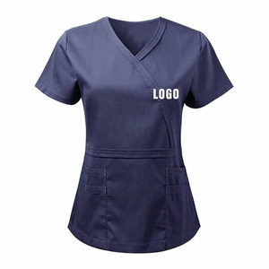 Best Quality <b>Doctors</b> and Nursing Uniform <b>Sets</b> Medical Hospital Uniforms scrubs uniforms <b>sets</b> Stand Collar Short Sleeve Scrubs - Product Image 6