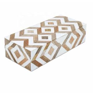 Joyero decorativo en blanco y negro de alta calidad, caja de almacenamiento de joyas, organizador de joyas con incrustaciones de resina hechas a mano a precio al por mayor - Product Image 5