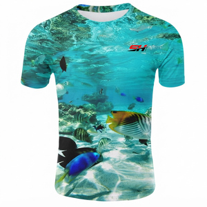 เสื้อตกปลาโพลีเอสเตอร์ 100% จากโรงงานผู้ผลิต ป้องกันรังสียูวี UPF 50+ ไซส์ใหญ่ น้ำหนักเบา แห้งเร็ว ระบายอากาศได้ดี - Product Image 1