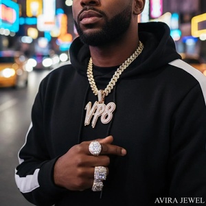 เครื่องประดับปาร์ตี้ เงินแท้ 925 จี้ฮิปฮอปประดับมอยส์ซาไนต์ 15 กะรัต รูปดาวหมุนได้ ชุบทองคำขาว ปราศจากนิกเกิล - Product Image 2