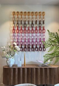 Décoration murale en résine de couleur personnalisée, maillons de chaîne en résine, suspension murale, qualité supérieure, best-seller, chaîne murale en résine faite à la main, durable - Product Image 6