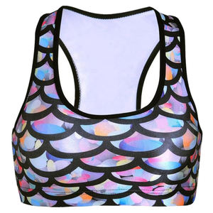 Sujetador deportivo de mujer de alta calidad, último modelo, con copa triangular, tejido, halter, sublimación y bordado, todo disponible al por mayor. - Product Image 4