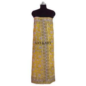 Hermoso Pareo de Algodón Estampado a Mano con Diseño Floral, Tela de Playa para Mujer, Cubre Bikini, Cubre Traje de Baño, para Cuerpo y Cuello - Product Image 5