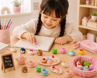 HauHwa Set Penghapus Hewan Lucu Mini Kawaii 2-3Cm 80G Penghapus Mainan Alat Tulis Kartun Kreatif Anak-anak Hadiah Sekolah Hadiah Pesta