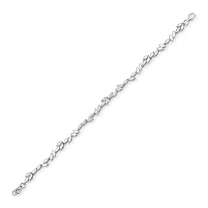 New Elegant Vintage Design Multi Shape Moissanite Diamond Bracelet Unisex White Gold Plated at Reasonable Price For Export - Product Image 2