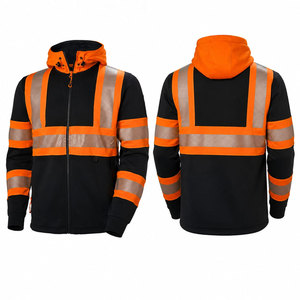 Sweat à capuche de sécurité haute visibilité pour hommes, imperméable et réfléchissant, avec impression de logo personnalisé pour la sécurité hivernale - Product Image 1