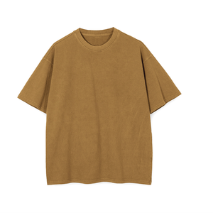เสื้อยืดโอเวอร์ไซส์ทรงหลวม แขนสั้น ผ้าฝ้าย 100% ระบายอากาศได้ดี สำหรับฤดูร้อน น้ำหนัก 220 กรัม เหมาะสำหรับผู้ชาย สวมใส่สบายๆ - Product Image 6
