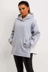 Sweat à capuche gris pour femme, grande taille, longueur intégrale, anti-plis, respirant, 100 % coton molletonné, idéal pour l'entraînement et la gym, excellente qualité - Product Image 5