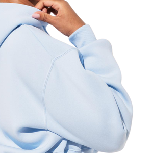 Custom Women <b>Cropped</b> Full <b>Zip</b> Hoodie Relaxed Fit Fleece Sweatshirt Customized Logo OEM Streetwear Manufacturer - Product Image 5