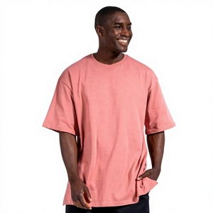 T-shirts pour hommes 100 % coton de luxe 300G, col épais, personnalisables avec logo, vierges, coupe oversize, respirants, vente en gros, fournisseur en vrac - Product Image 1
