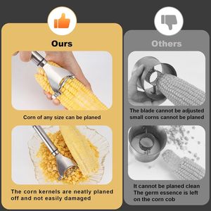 Sbucciatore per Pannocchie di Mais in Acciaio Inox 304, Utensile Rapido per Rimuovere il Mais dal Pannocchia - Product Image 2