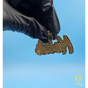 Hip Hop Custom Name Pendant <b>Iced</b> <b>Out</b> Lab Grown Diamond Necklace Bling <b>Chain</b> Jewelry Gift - Product Image 3
