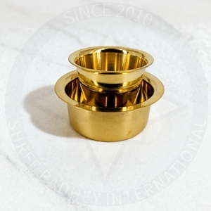 Antique Brass South Indian <b>Coffee</b> Dabra Set Handcrafted Traditional <b>Filter</b> <b>Coffee</b> Tumbler Bowl Set Peacock Pattern for - Product Image 2